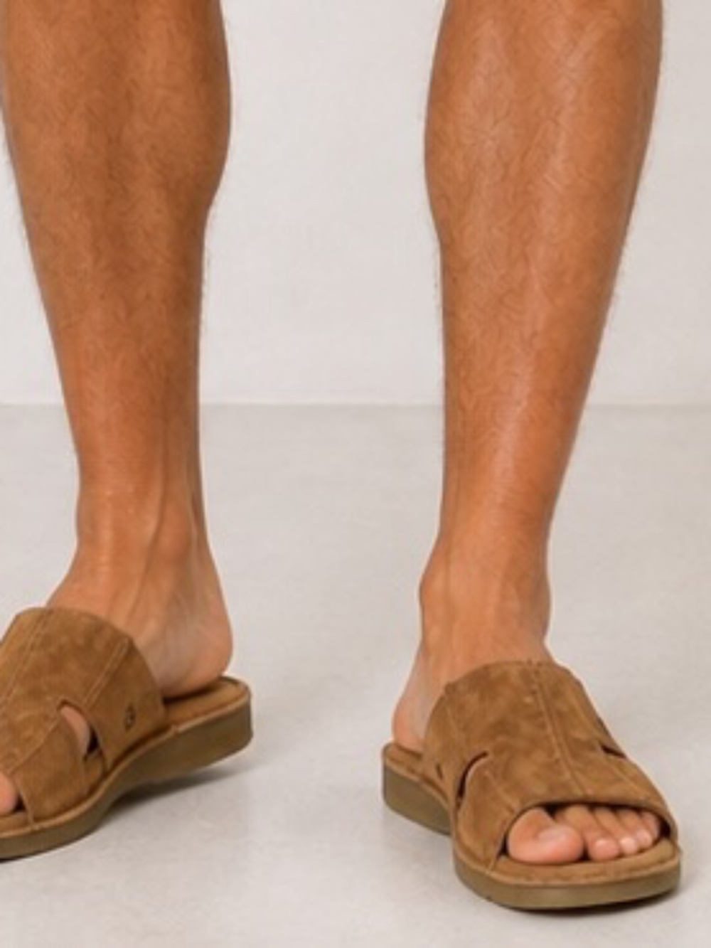 Born Slide Sandals Mens Size 14 Beige Suede Upper